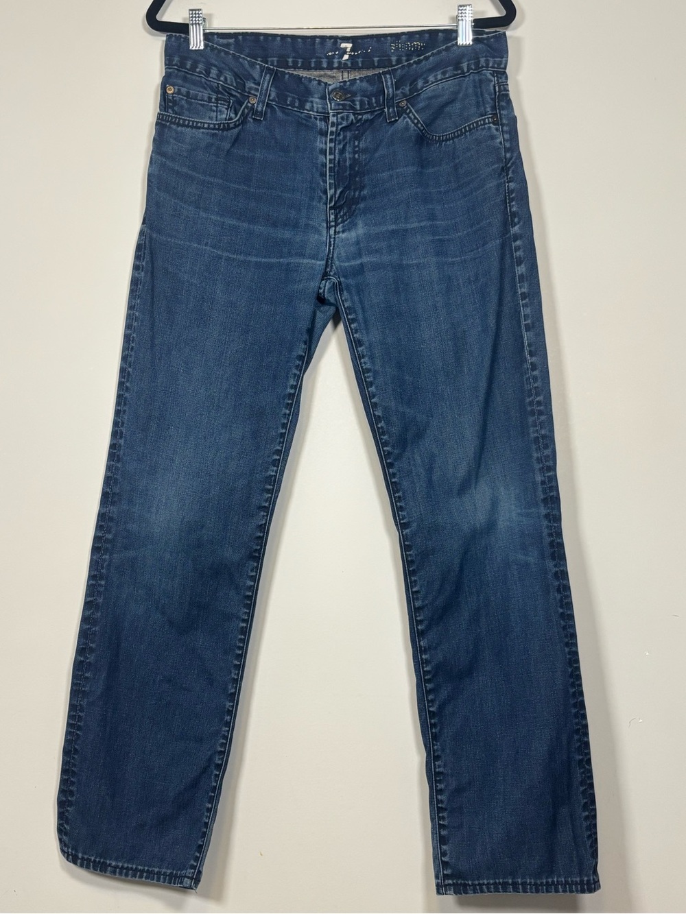 7‎ For All Mankind Men's Dark Blue Straight Jeans